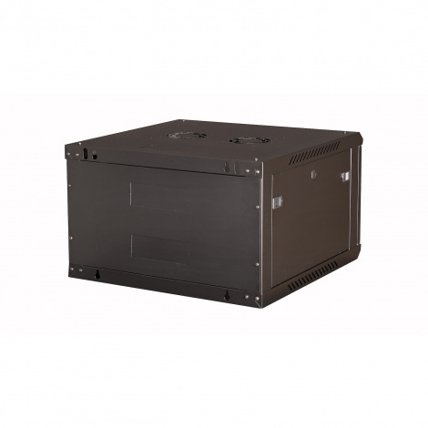 Шкаф 19" телекоммуникационный настенный, 6U 368x600х600 мм, дверь металл, черный